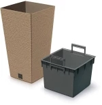 Γλάστρα - κασπώ FURU καφέ Y55x29,5x29,5εκ.