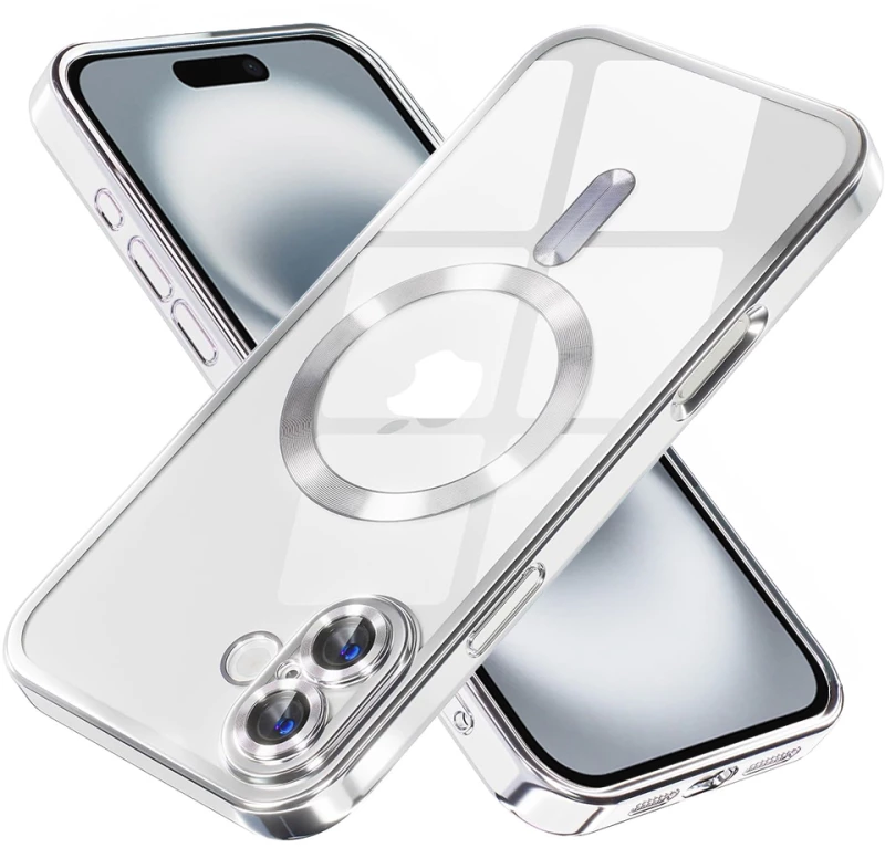 Techsuit Θήκη Luxury Crystal MagSafe iPhone 16 Plus Silver