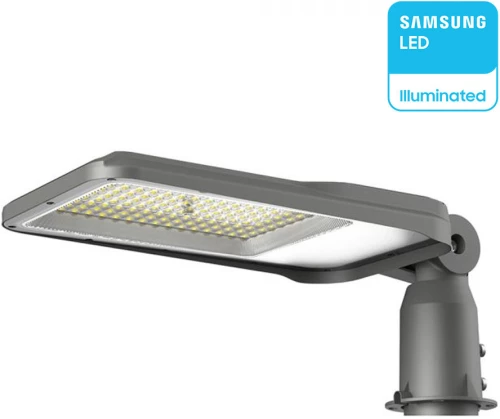 V-TAC Φωτιστικό Δρόμου LED SMD Samsung Chip 100W 100° 9400lm IP65 Φυσικό Λευκό Γκρι Σώμα - SKU: 23620