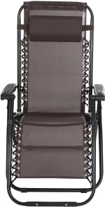 ΠΟΛΥΘΡΟΝΑ RELAX COMPANION  ΚΑΦΕ TEXTILENE-ΜΑΥΡΟ ΜΕΤΑΛΛΟ 67x145x110Υεκ. 2αδα