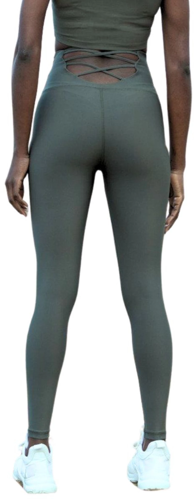 Αθλητικό Κολάν Push-Up με Σχέδιο στην Πίσω Όψη Lismina 702 Khaki