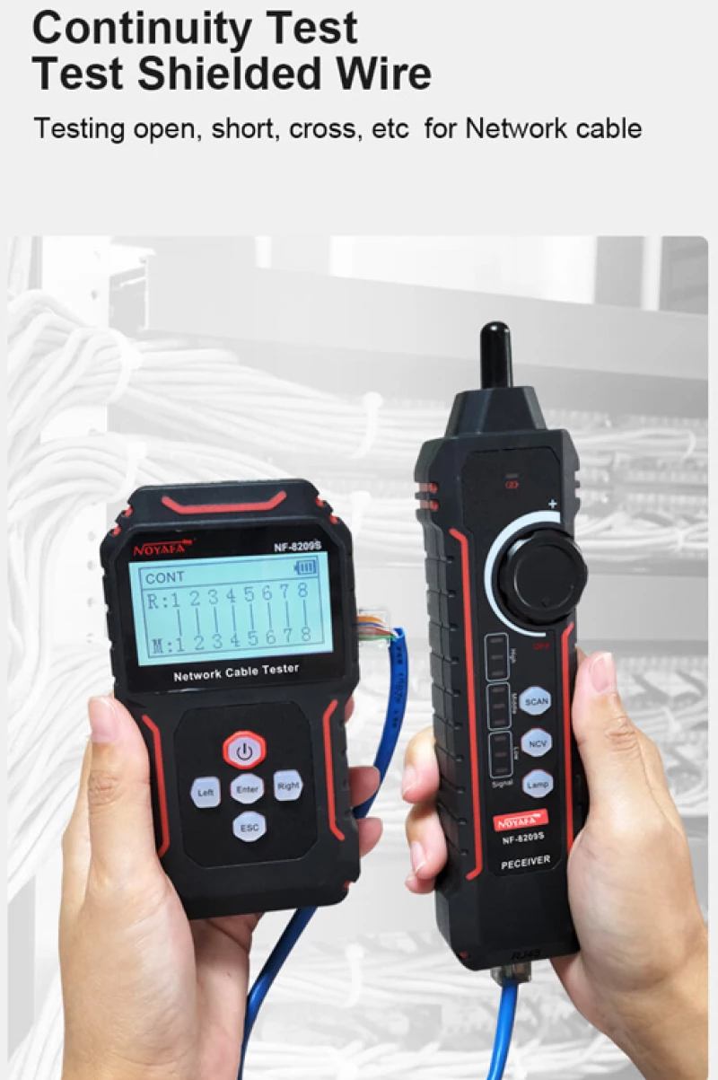 NOYAFA tester καλωδίων δικτύου NF-8209S για RJ45 PoE
