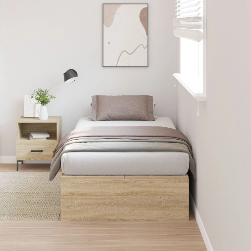 vidaXL Κρεβάτι αποθήκευσης με πλαίσιο Sonoma Oak 80x200 εκ