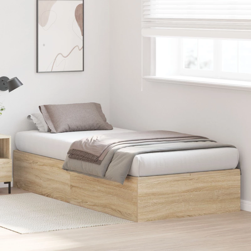 vidaXL Κρεβάτι αποθήκευσης με πλαίσιο Sonoma Oak 80x200 εκ