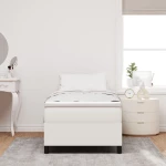vidaXL Κρεβάτι με βάθρο Κρεμ 90x200 εκ από ύφασμα κοτλέ