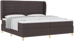 vidaXL Κρεβάτι Box Spring με Στρώμα Καφέ 200x200 εκ Υφάσμα