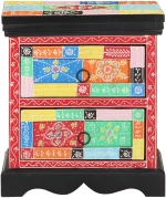 vidaXL Κομοδίνο 2 τεμ Πολύχρωμο 40x35x45 εκ Κατασκευασμένο ξύλο