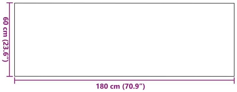 vidaXL Πατάκι πόρτας Ορθογώνιο σε Ανθρακί 60x180 εκ