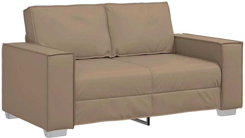 vidaXL Καναπές Loveseat Καφέ 120 εκ από Συνθετικό Δέρμα