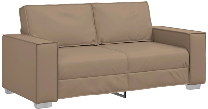 vidaXL Καναπές Loveseat Καπουτσίνο 140 εκ Συνθετικό Δέρμα