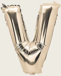 ΜΠΑΛΟΝΙ ΓΡΑΜΜΑ “V” 36cm-ΧΡΥΣΟ   Beauty Home