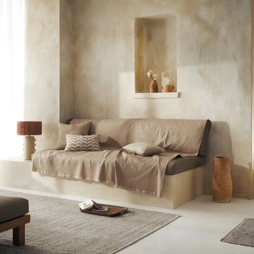 Ριχτάρι Ori 401/21 Hemp Beige Gofis Home Πολυθρόνα 180x180cm Βαμβάκι-Πολυέστερ