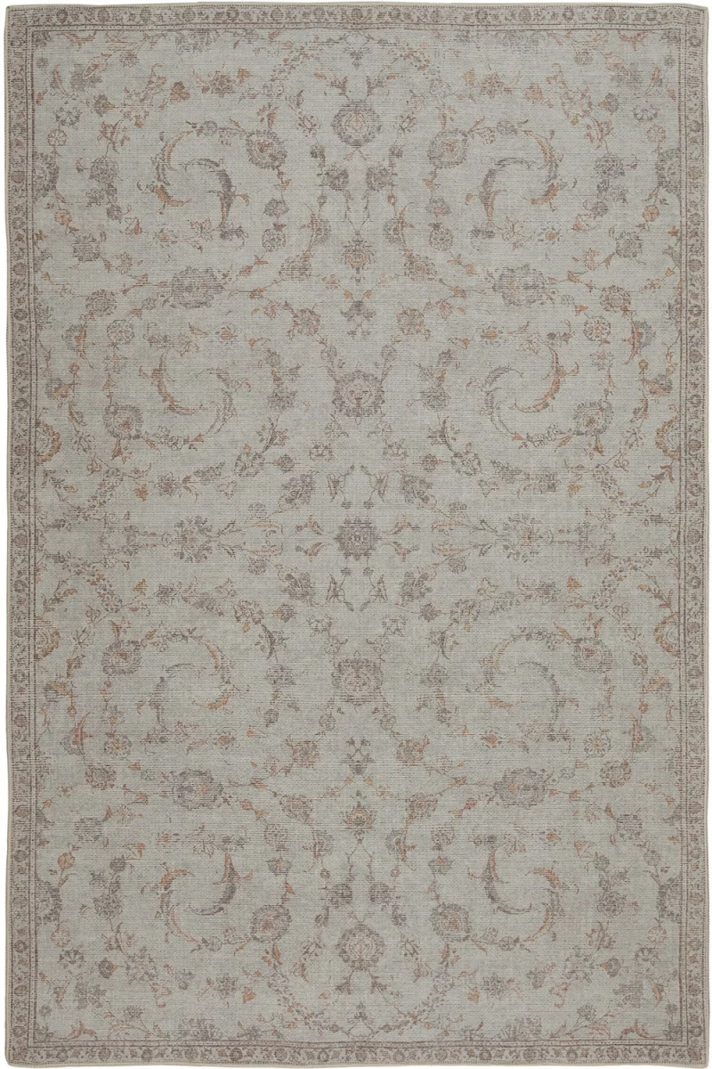 Χαλί Plumeria 5105-03 Grey-Orange Βιοκαρπέτ 160X230cm