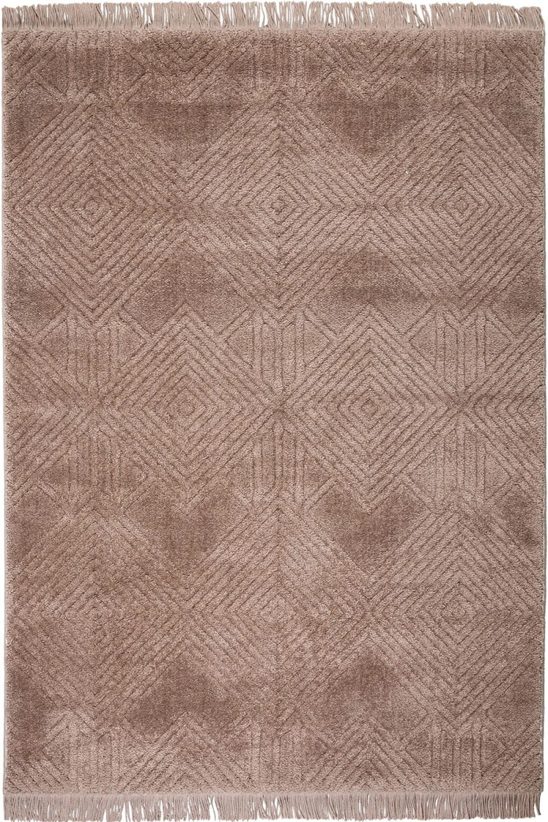 Χαλί Dorothea 1212A 55 Vison-Light Brown Βιοκαρπέτ 240X300cm