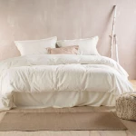 Κουβερλί Whisper (Σετ 3τμχ) Ecru Ρυθμός Υπέρδιπλo 230x260cm 100% Βαμβάκι