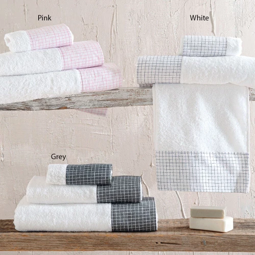 Πετσέτες Pacify Σε Κουτί (Σετ 3τμχ) Grey Ρυθμός Σετ Πετσέτες 70x140cm 100% Πενιέ Βαμβάκι