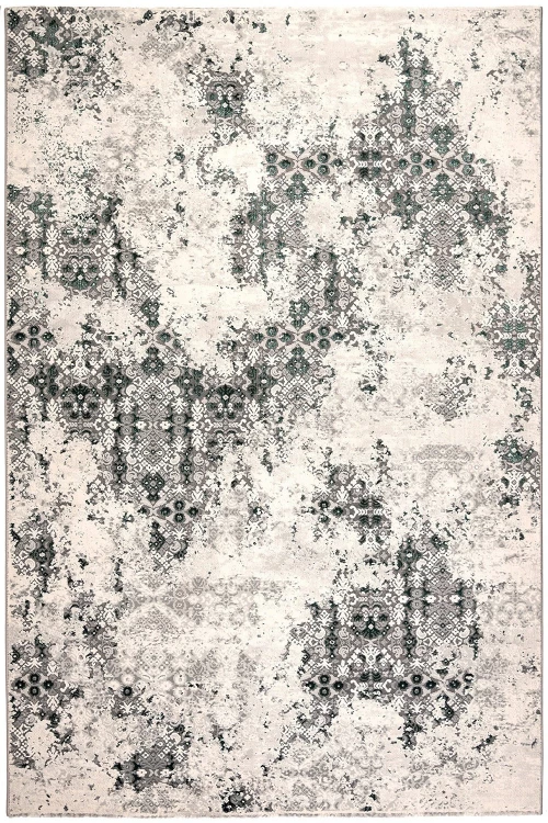 Χαλί Storyteller 23418 940 Beige-Green Βιοκαρπέτ 80X150cm