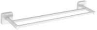 Κρεμάστρα Πετσέτας Διπλή Quattro 425266 50x11,5x5,5cm White Mat Karag Ανοξείδωτο Ατσάλι