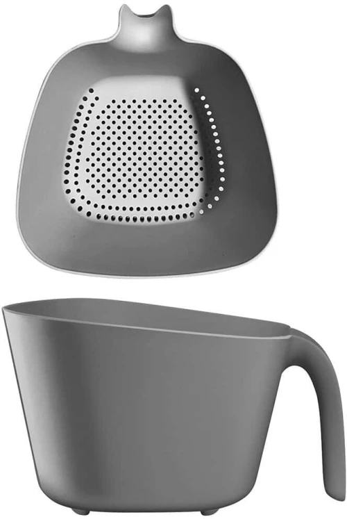 Σουρωτήρι 639OKK1165 24x21x14cm Anthracite Hermia Πλαστικό