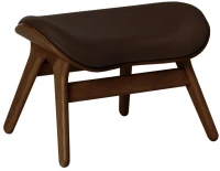Σκαμπό ACP Ottoman Umage Leather 5873C5573-11 63x50x43cm Dark Oak Brown