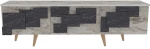 Έπιπλο Τηλεόρασης 3D 875ZNA4582 160x35x45cm Marble Effect White-Black
