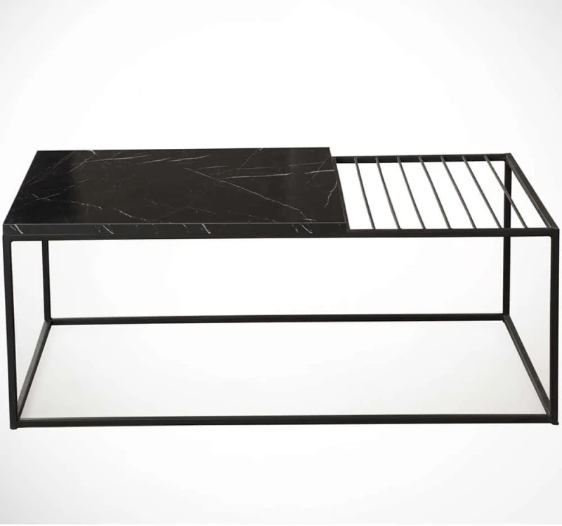 Τραπέζι Σαλονιού Zinus 801CMY2845 95x55x43cm Marlbe Effect Black