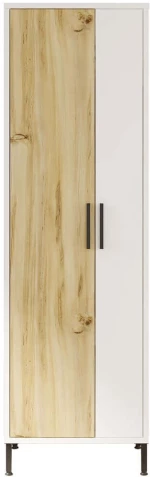 Στήλη Μπάνιου 956LCS1552 50,4x35,7x165cm White-Oak Μοριοσανίδα, Μέταλλο