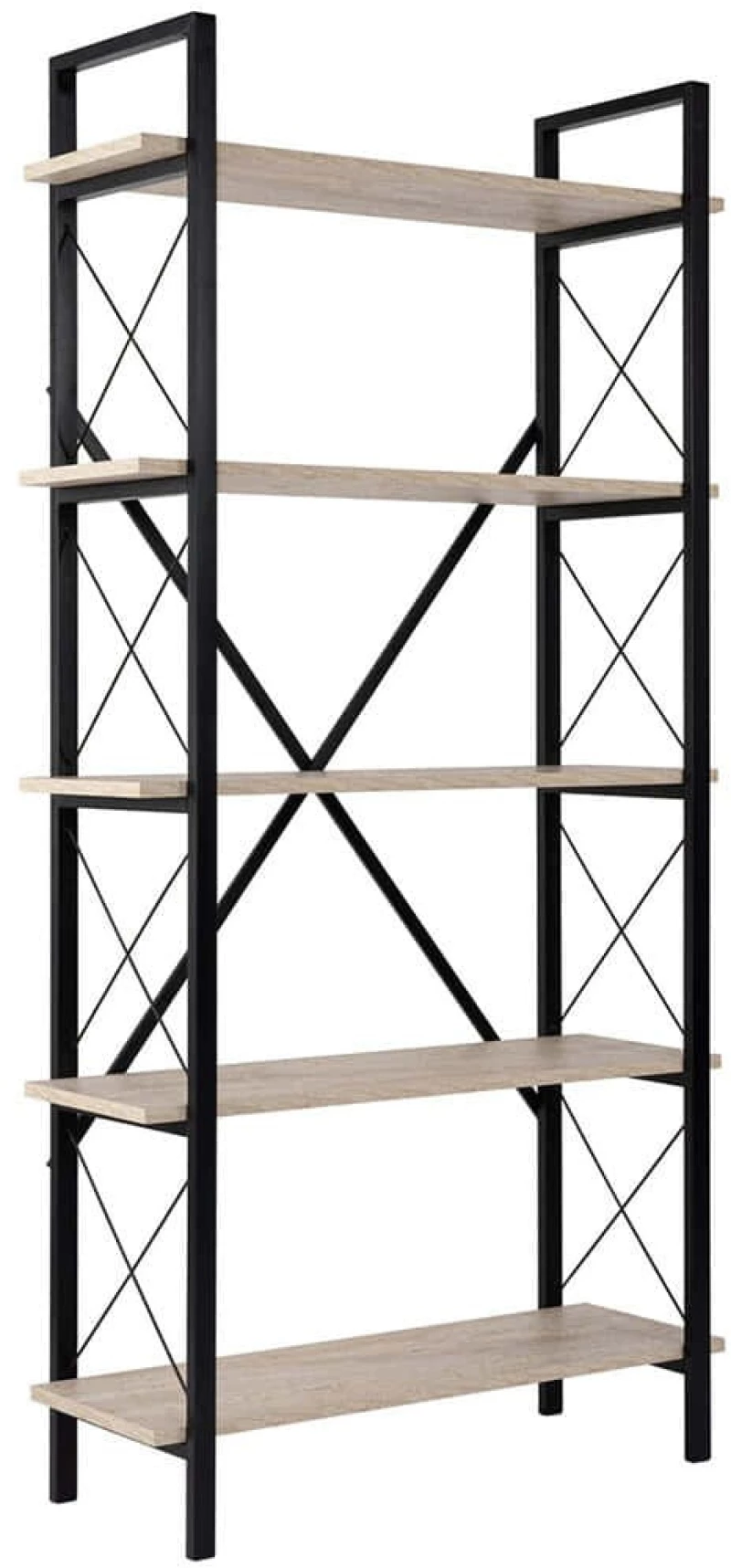 Ραφιέρα Δαπέδου Elysian 241NRD1336 90x33,5x180cm Travertine Beige-Black