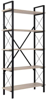 Ραφιέρα Δαπέδου Elysian 241NRD1336 90x33,5x180cm Travertine Beige-Black