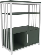 Βιβλιοθήκη Letos 875ZNA4534 60x29,6x80cm Green-White