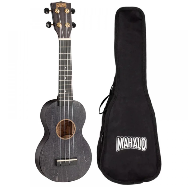 Mahalo MS1-TBK - Soprano Ukulele Slimline Series σε Transparent Black