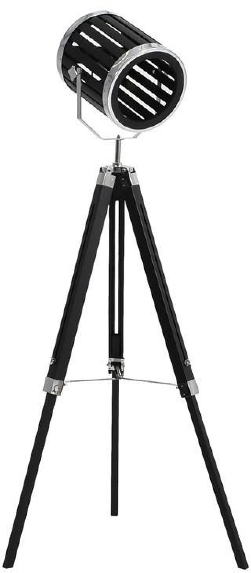 Φωτιστικό Δαπέδου FL14002 Fylliana Μαύρο - Ασημί Ε27 64x64x155 εκ.
