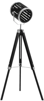 Φωτιστικό Δαπέδου FL14002 Fylliana Μαύρο - Ασημί Ε27 64x64x155 εκ.