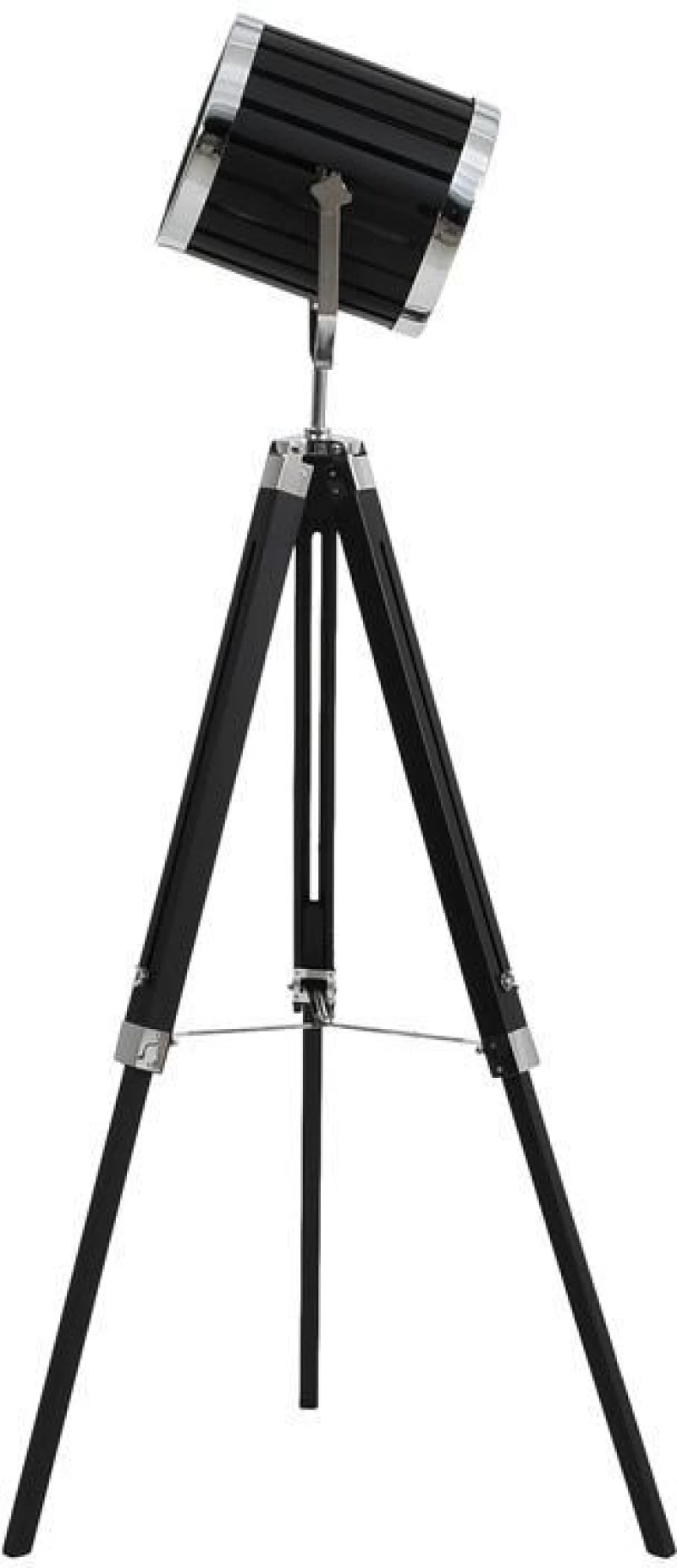 Φωτιστικό Δαπέδου FL14002 Fylliana Μαύρο - Ασημί Ε27 64x64x155 εκ.
