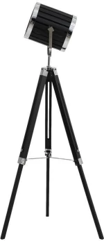 Φωτιστικό Δαπέδου FL14002 Fylliana Μαύρο - Ασημί Ε27 64x64x155 εκ.