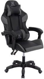 ΠΟΛΥΘΡΟΝΑ GAMING DARREN  ΜΑΥΡΟ-ΓΚΡΙ PVC & NYLON 51x49x125Υεκ.