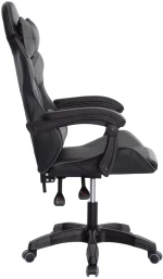 ΠΟΛΥΘΡΟΝΑ GAMING DARREN  ΜΑΥΡΟ-ΓΚΡΙ PVC & NYLON 51x49x125Υεκ.