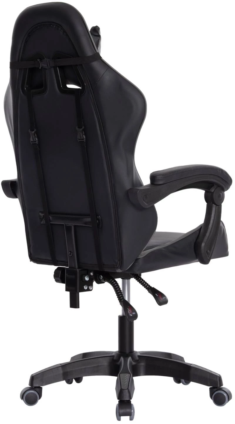 ΠΟΛΥΘΡΟΝΑ GAMING DARREN  ΜΑΥΡΟ-ΓΚΡΙ PVC & NYLON 51x49x125Υεκ.