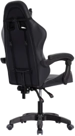 ΠΟΛΥΘΡΟΝΑ GAMING DARREN  ΜΑΥΡΟ-ΓΚΡΙ PVC & NYLON 51x49x125Υεκ.