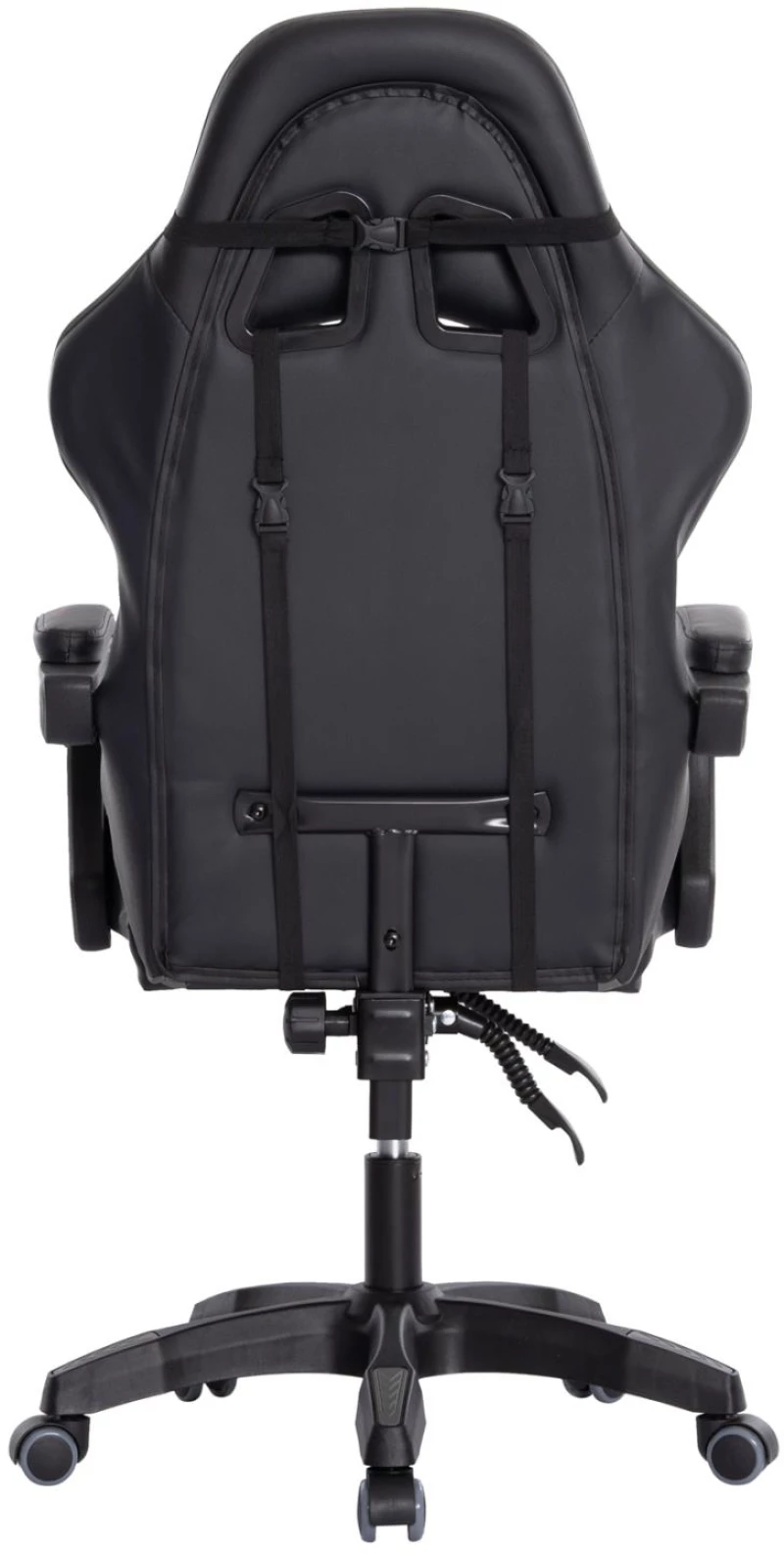 ΠΟΛΥΘΡΟΝΑ GAMING DARREN  ΜΑΥΡΟ-ΓΚΡΙ PVC & NYLON 51x49x125Υεκ.