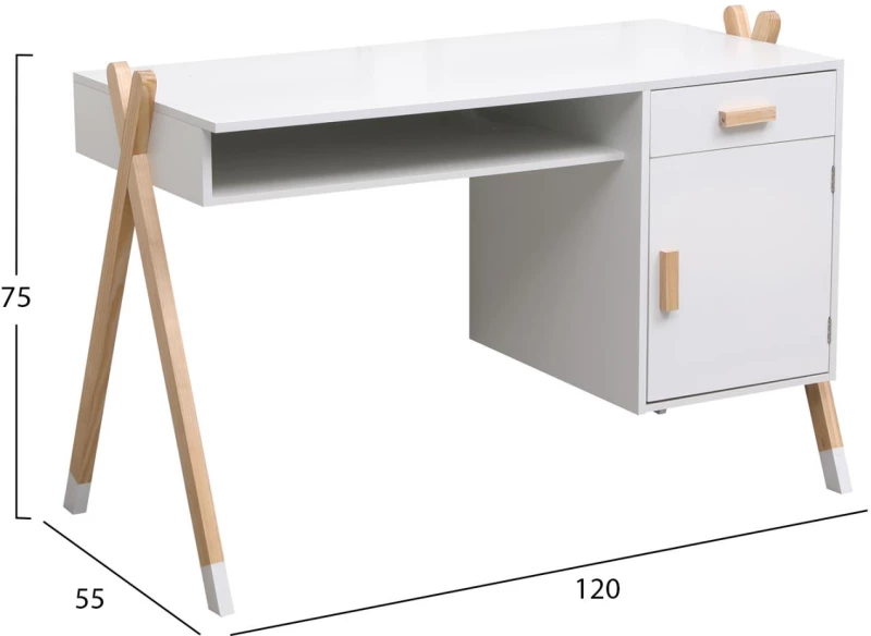 Γραφείο παιδικό PASCHAL Μελαμίνη - Ξύλο Πεύκου 120x55x75Υ εκ. 120x55x75 εκ.