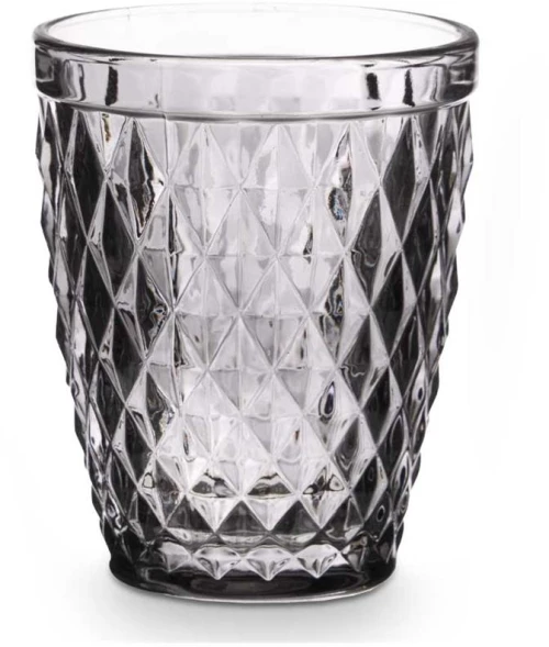 Ποτήρι γυάλινοινο  DIAMOND  γκρι 250ml/8x10cm