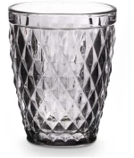 Ποτήρι γυάλινοινο  DIAMOND  γκρι 250ml/8x10cm