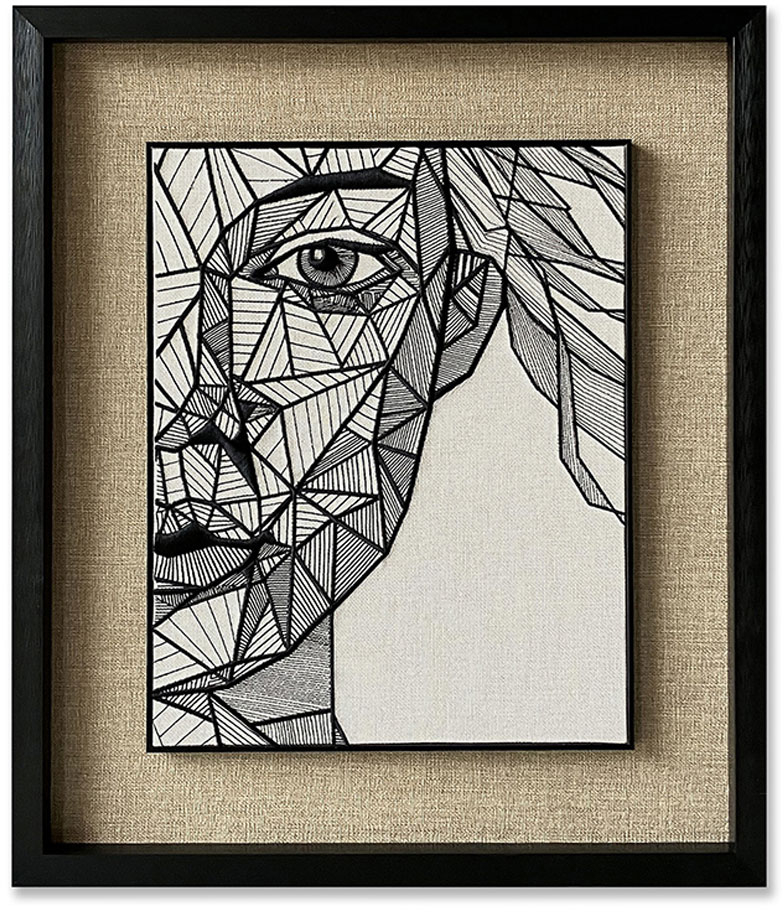 LINEAR GEOMETRY ΠΙΝΑΚΑΣ ΔΙΑΚΟΣΜΗΣΗΣ 60x70x4 ΧΑΡΤΙ ΛΕΥΚΟ ΜΑΥΡΟ ΜΠΕΖ ΓΥΑΛΙ ΜΑΥΡΟINTHEBOX