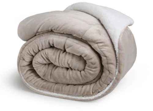 Πολυτελής Κουβέρτα Διπλής Όψης Sherpa  240 x 200 cm Taupe 8720604888324 SleepMed