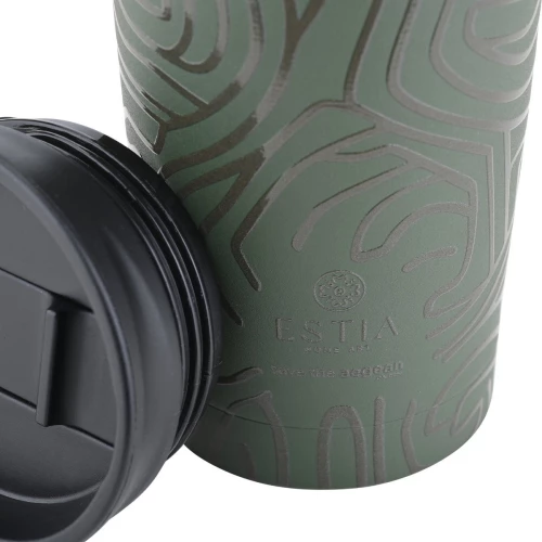 ΘΕΡΜΟΣ TRAVEL MUG SAVE THE AEGEAN 350ml OLIVE FLOW 01-31886