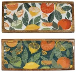 Πιατέλα mango enamel Λεμόνια/2σχέδια 40x19cm