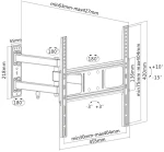 BRATECK LPA52-443 Βάση TV επιτοίχια με βραχίονα (max V:400x400)