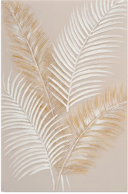 Πίνακας σε καμβά Leavy I Inart 60x3x90εκ