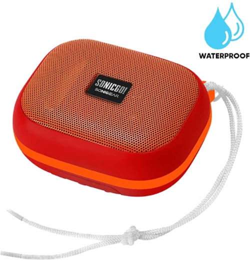 SONICGEAR PORTABLE BT5.3 WATERPROOF SPEAKER SONICGO! 101 AQUA RED